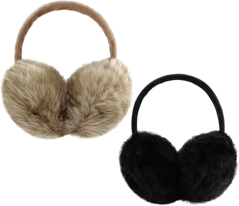 POXIMI Store Women Winter Earmuffs Girl Ski Adjustable Ear Covers for Cute Bow Ear Warmer Outdoor Earmuff Fleece Lining - Image 1